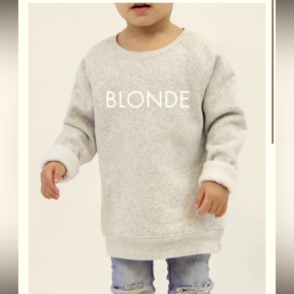 Brunette The Label Other - BRUNETTE THE LABEL KIDS BLONDE CREW CORE SWEATER size 12/18 months